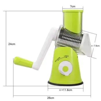 3‑in‑1 Manual Vegetable Cutter & Cheese Shredder Machine
