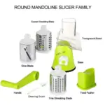 Manual 3‑in‑1 Vegetable Cutter & Cheese Shredder
