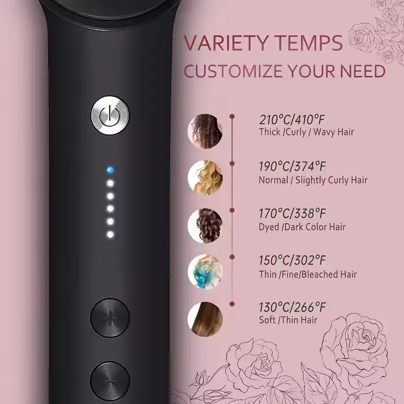 Hair Straightener Brush Heated Brushes Ceramic Anti-scald